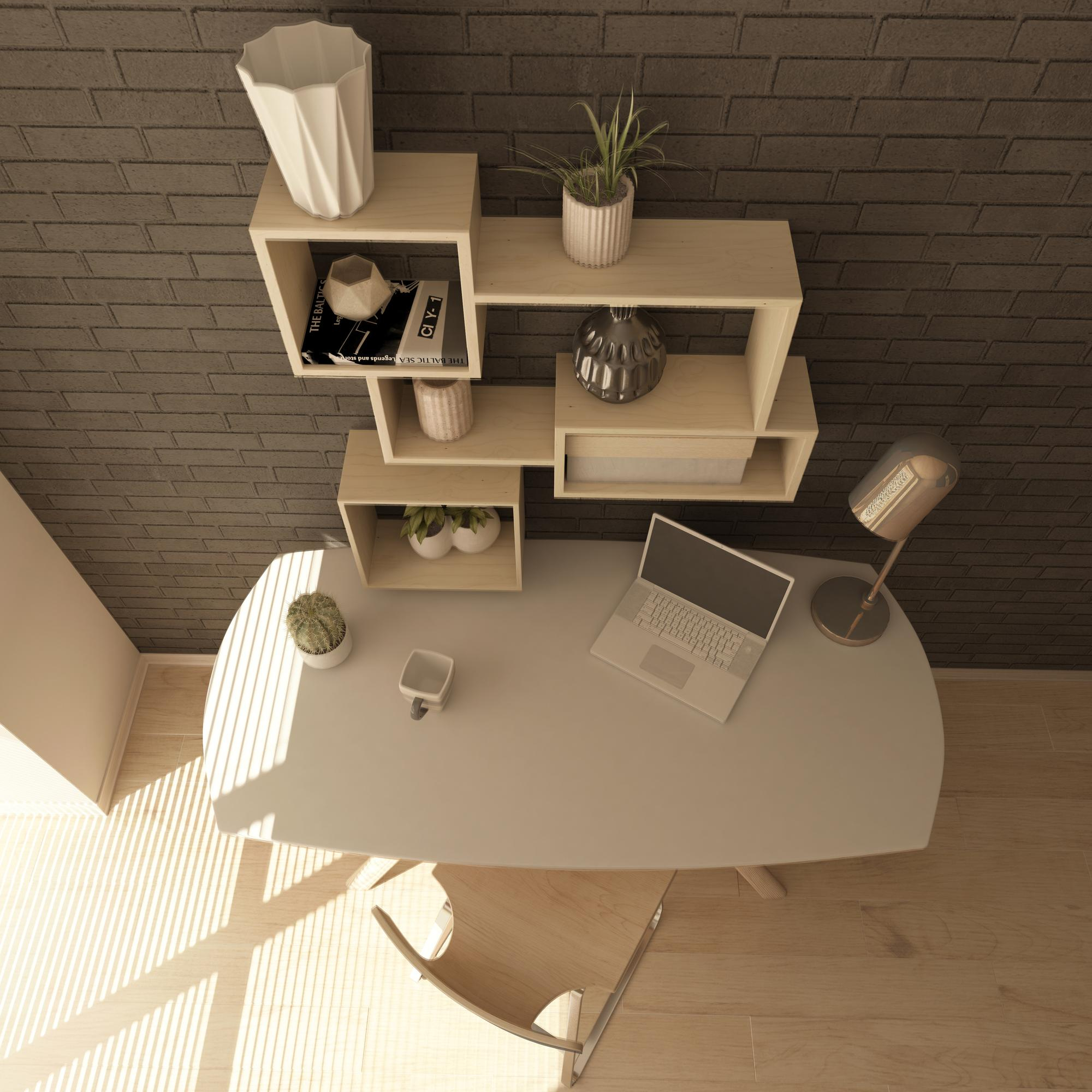 Muslu Mobilya  Didim Mobilya Minimalist Çalışma Masası ve Sandalye
